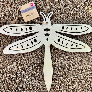 Crafter's Square Hanging Wood Embellished DYI Hanging Decor, Dragonfly Set of 8